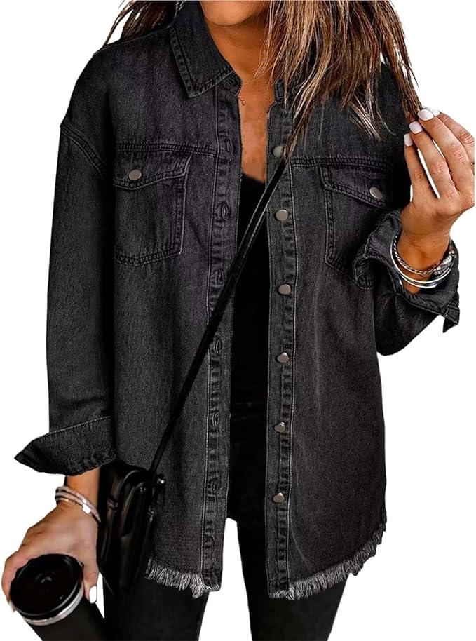Women's Oversized Button Front Jacket