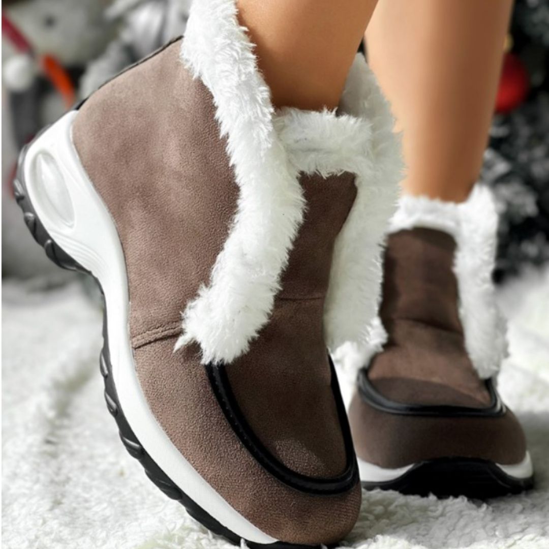 Women's Low Ankle Platform Boots Slip On