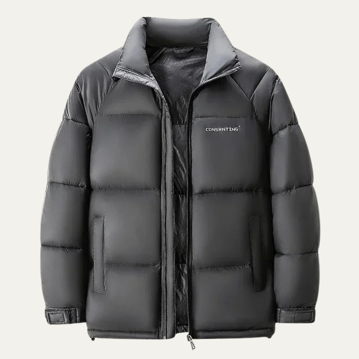 Men's Black Lightweight Puffer Jacket - Fashinoza