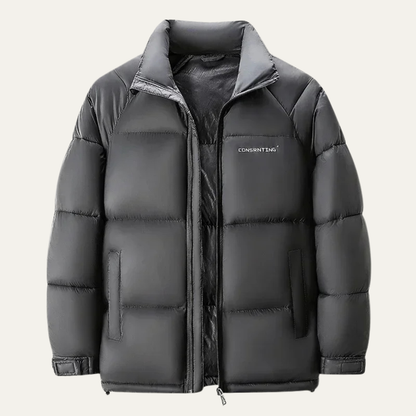Men's Black Lightweight Puffer Jacket - Fashinoza