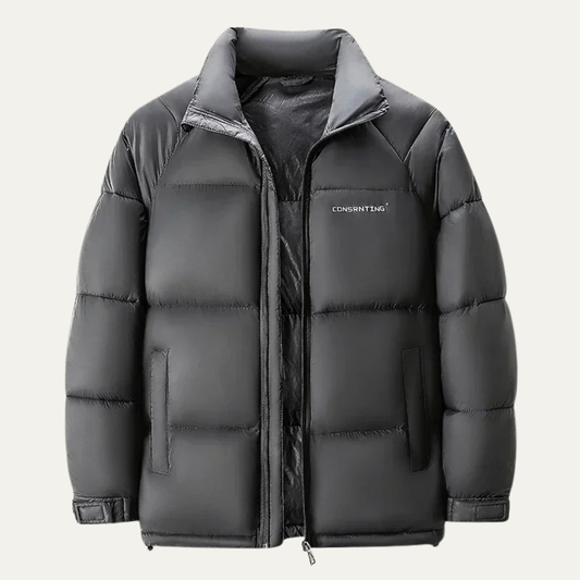 Men's Black Lightweight Puffer Jacket - Fashinoza