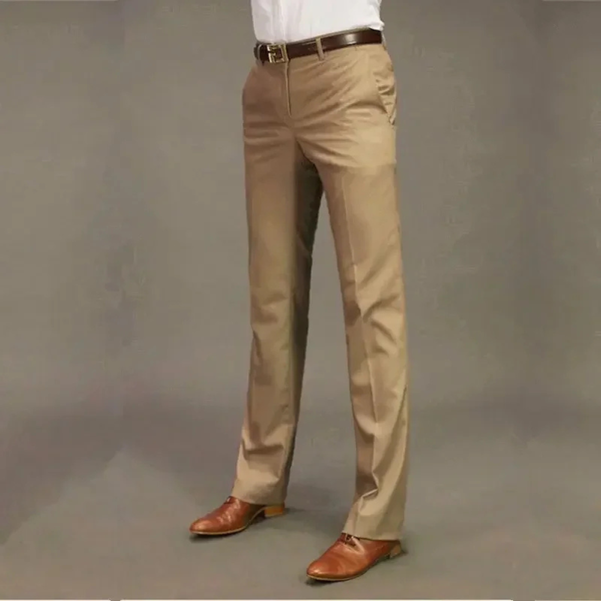 Men's Slim Fit Dress Pants Wrinkle Resistant Black