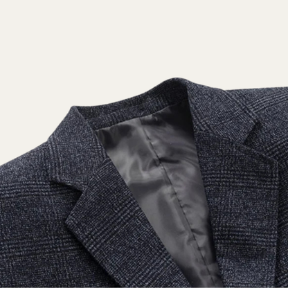 Men's Plaid Blazer Jacket Checkered Wool