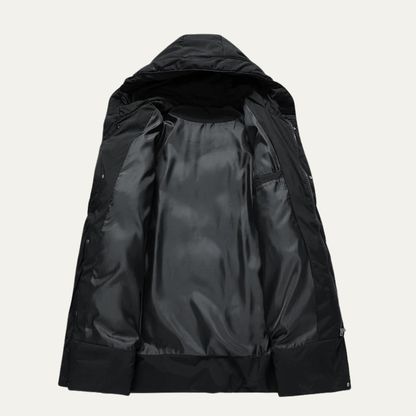Men's Long Down Parka Warm Hooded Jacket