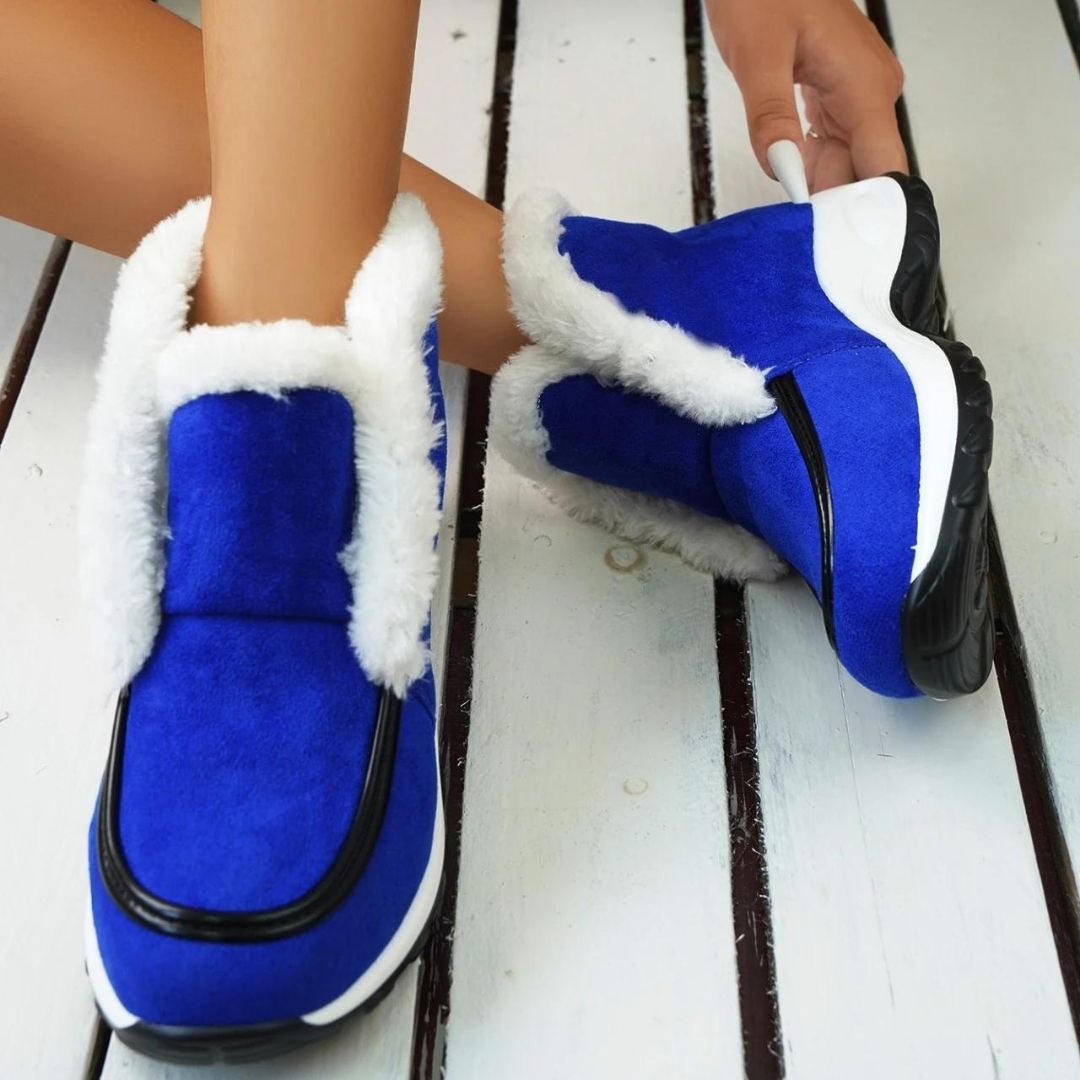 Women's Low Ankle Platform Boots Slip On - Fashinoza