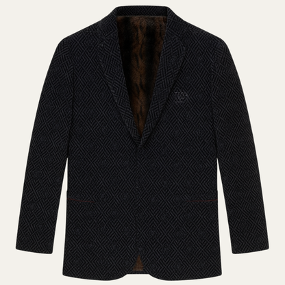 Men's Thick Fleece Lined Blazer Jacket - Fashinoza