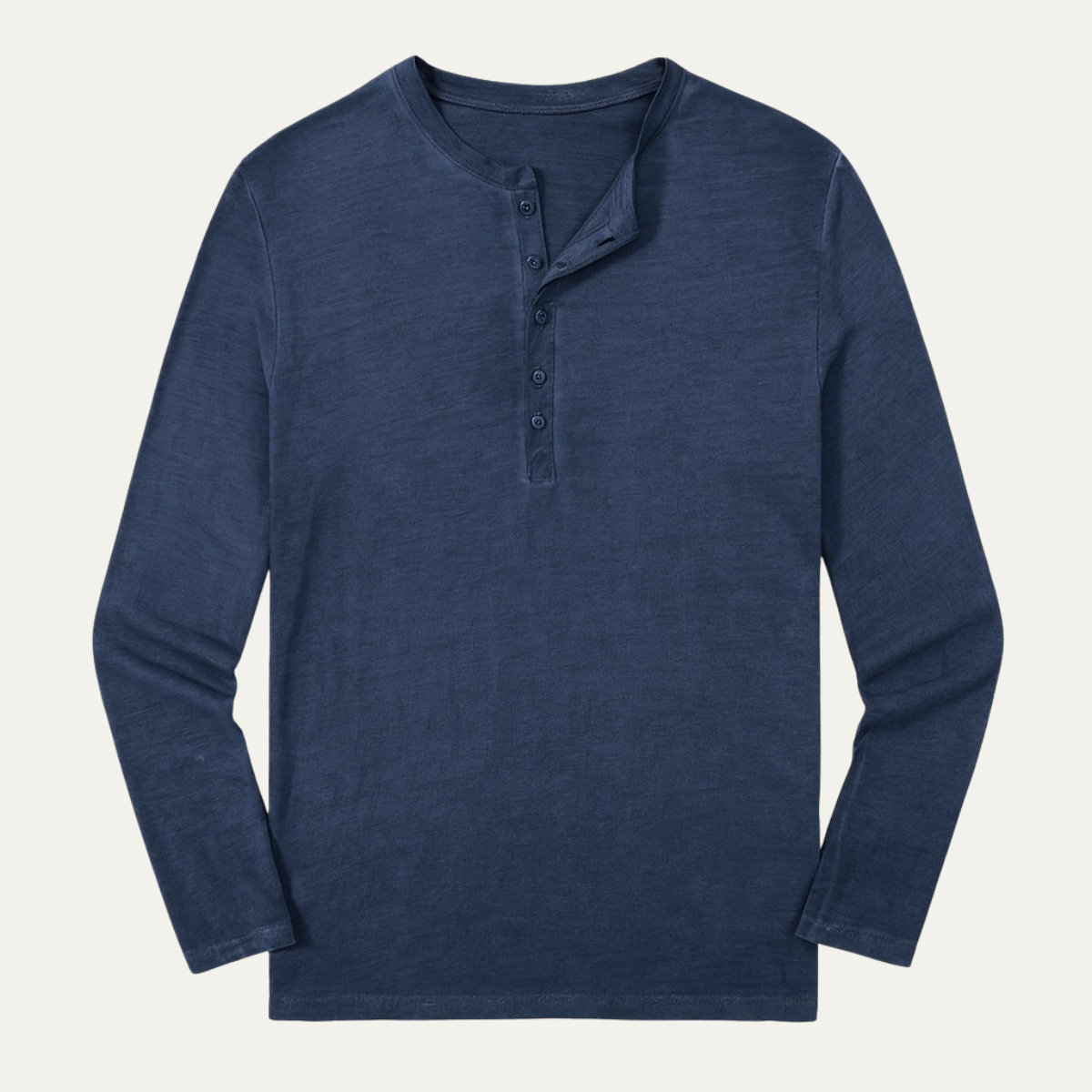 Men's Cotton Long Sleeve Henley Shirt Modern - Fashinoza
