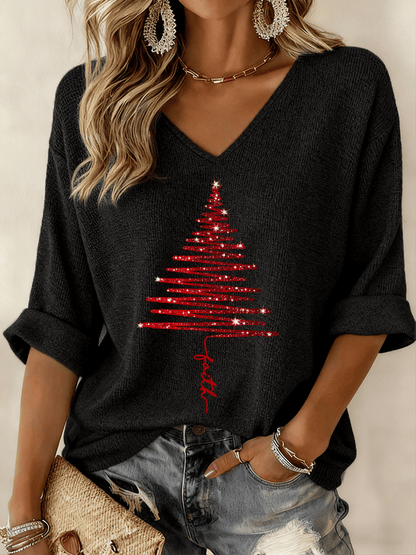 Women's Casual V-Neck Blouse