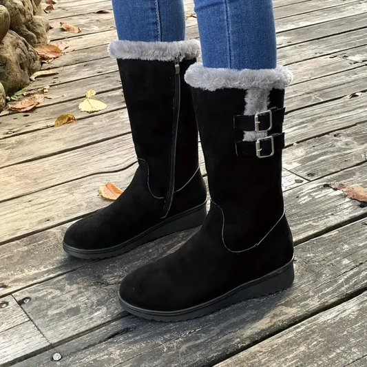 Women's Knee-High Winter Boots Lined - Fashinoza