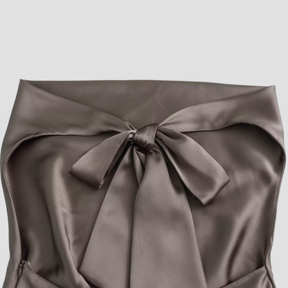 Women's Halter Neck Sleeveless Cowl Back Tie