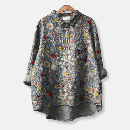 Women's Loose Fit Long Sleeve Blouse