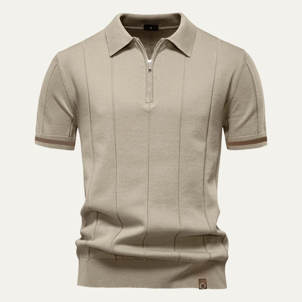 Men's Slim Fit Polo Shirt Zip Up