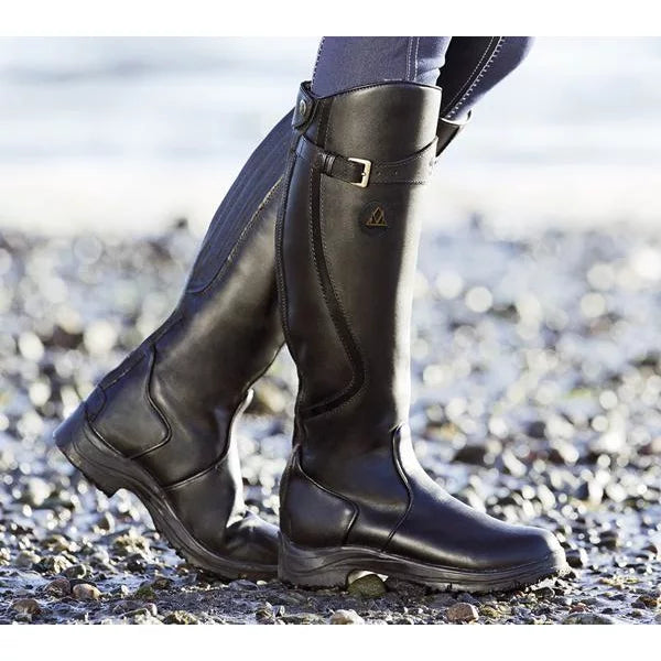 Women's Waterproof Knee-High Boots Buckle Strap Non-Slip Sole