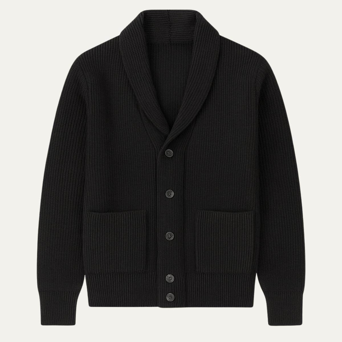 Men's Shawl Collar Knit Sweater - Fashinoza