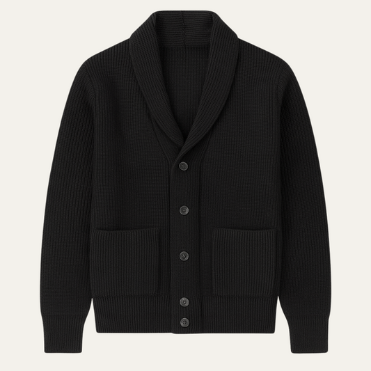 Men's Shawl Collar Knit Sweater - Fashinoza