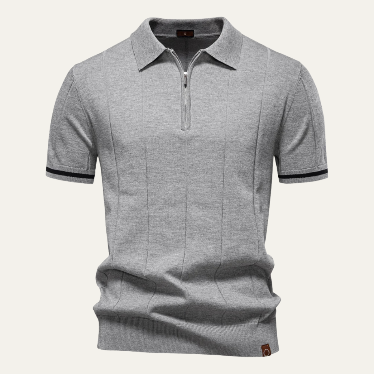 Men's Slim Fit Polo Shirt Zip Up