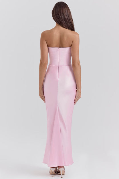 Women's Lace Strapless Evening Dress