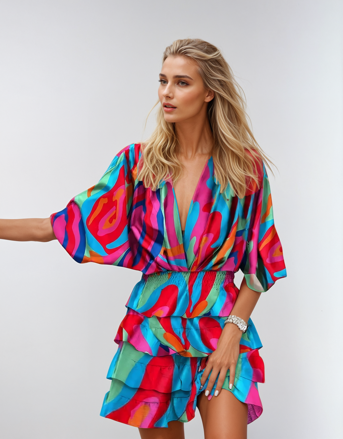 Bohemian Wrap Mini Dress