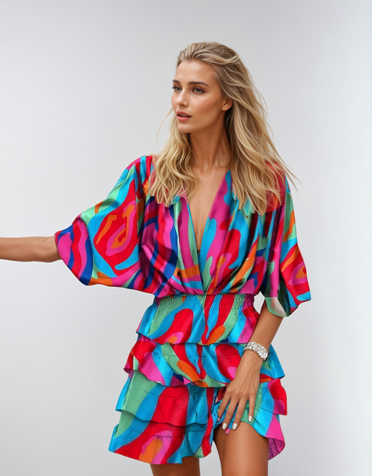 Bohemian Wrap Mini Dress