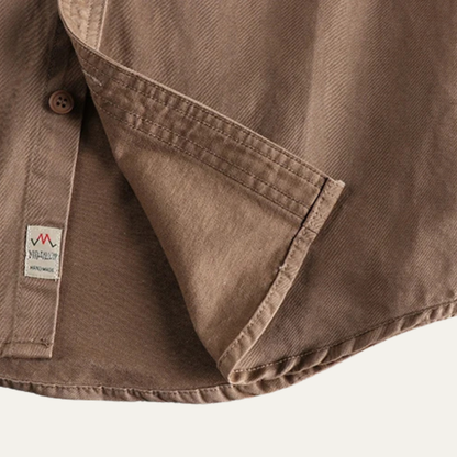 Men's Utility Shirt Jacket Vintage Washed Cotton Casual