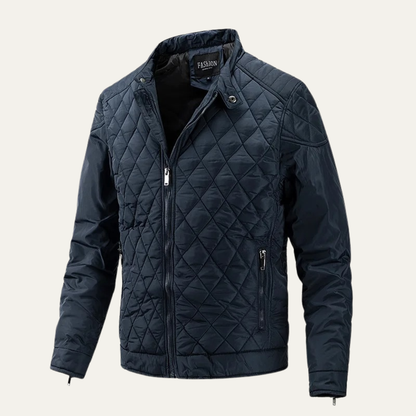 Crestfall Men's Quilted Padded Jacket Warm Zip Up