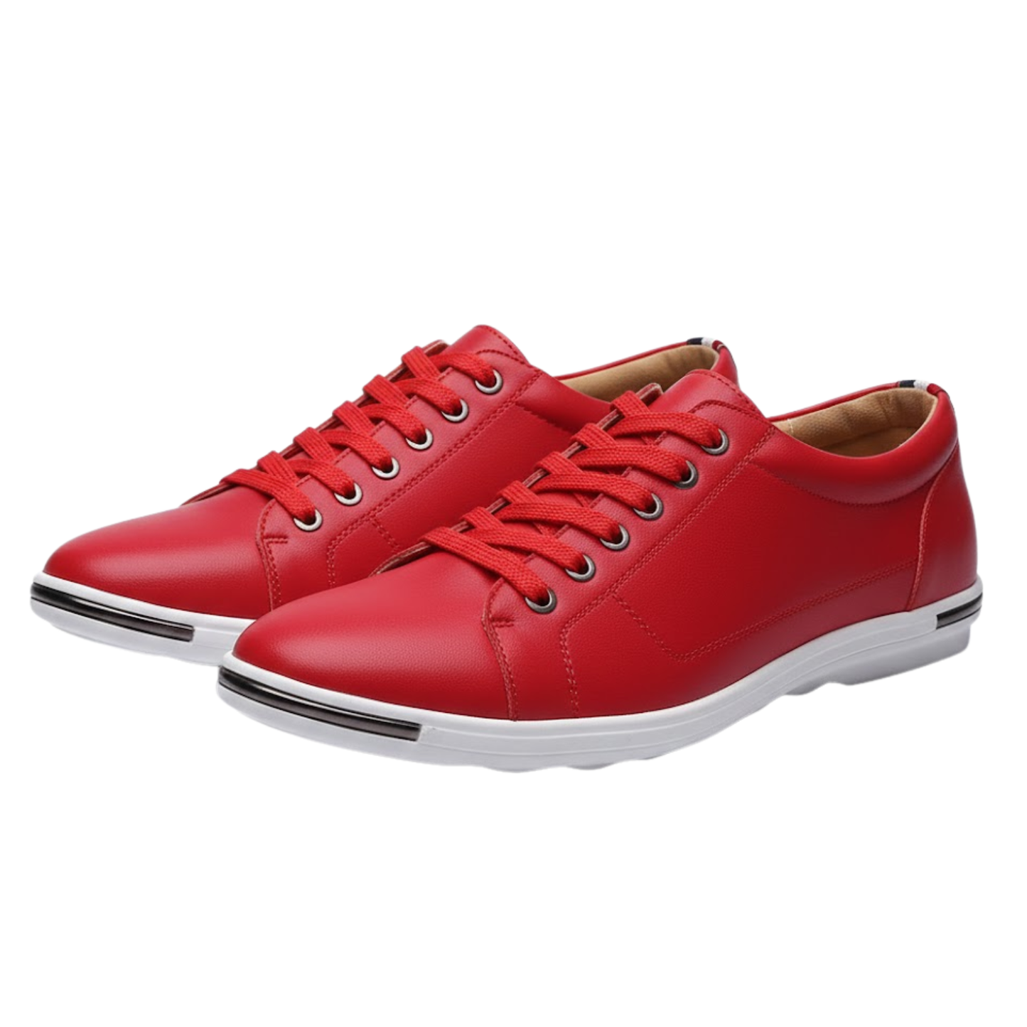 Men's New Casual Leather Walking Flats Sneakers