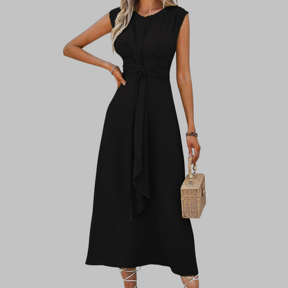 Women's Sleeveless Waist Tie Dress