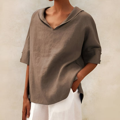 Women's Relaxed Fit Short Sleeve Blouse
