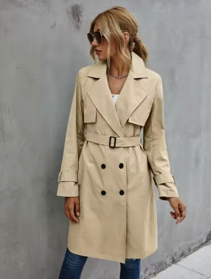Women's Double-Breasted Trench Coat Classic Fit
