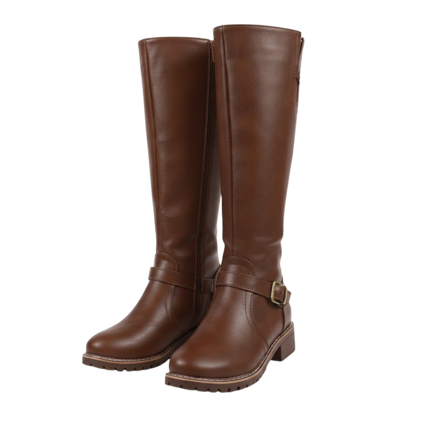 Women's Riding Boots Round Toe Chunky Heel Over-the-Knee High Boots