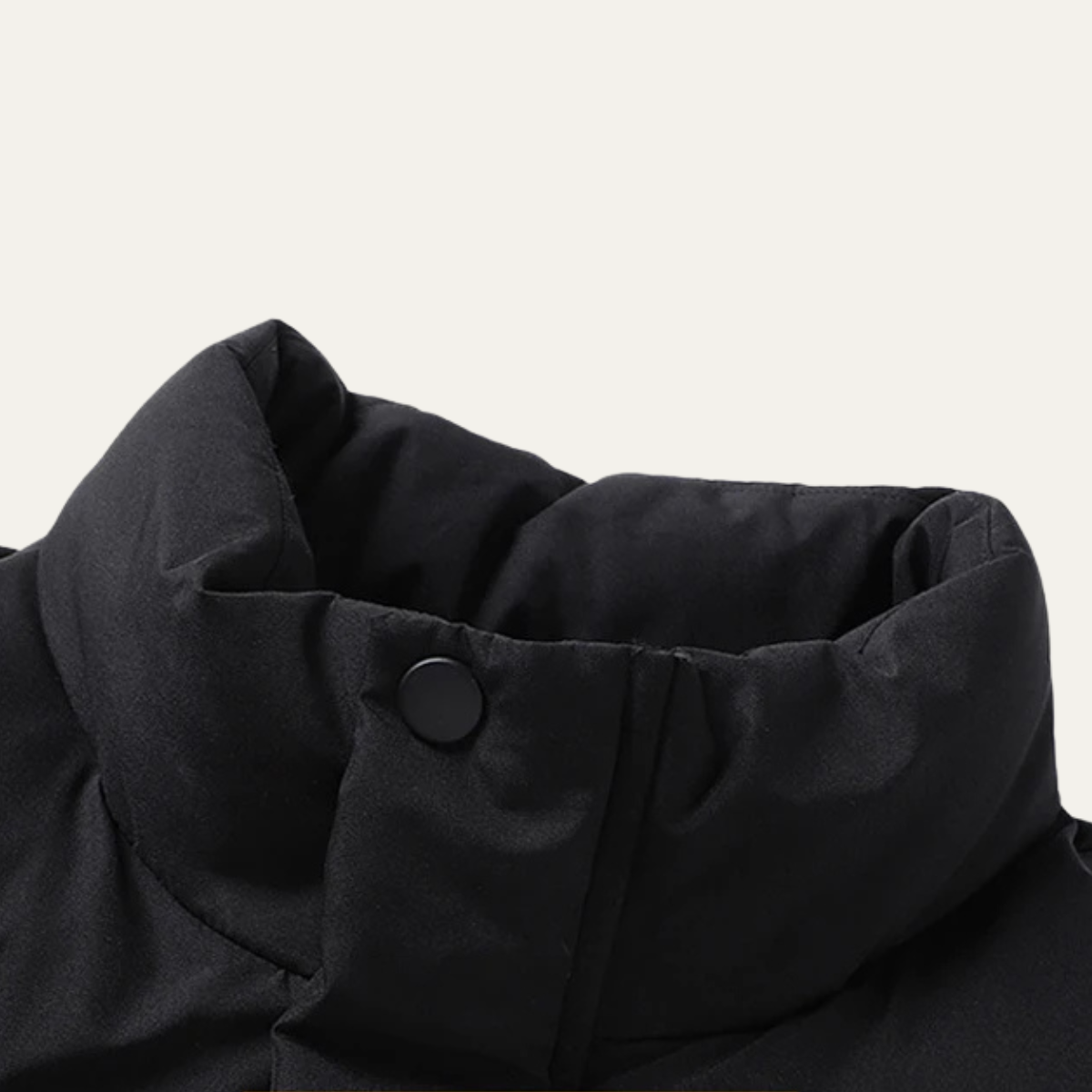 Men's Puffer Jacket Thick Padded Warm Black