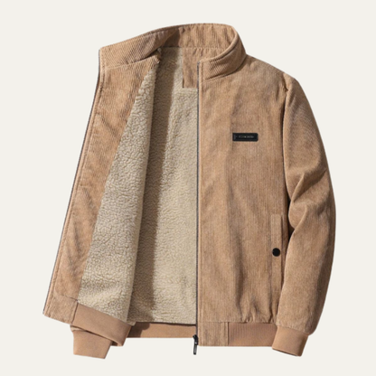 Mens Modern Corduroy Jacket Fleece Lined