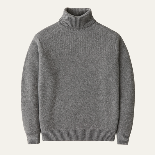 Men's Warm Turtleneck Knit Sweater - Fashinoza