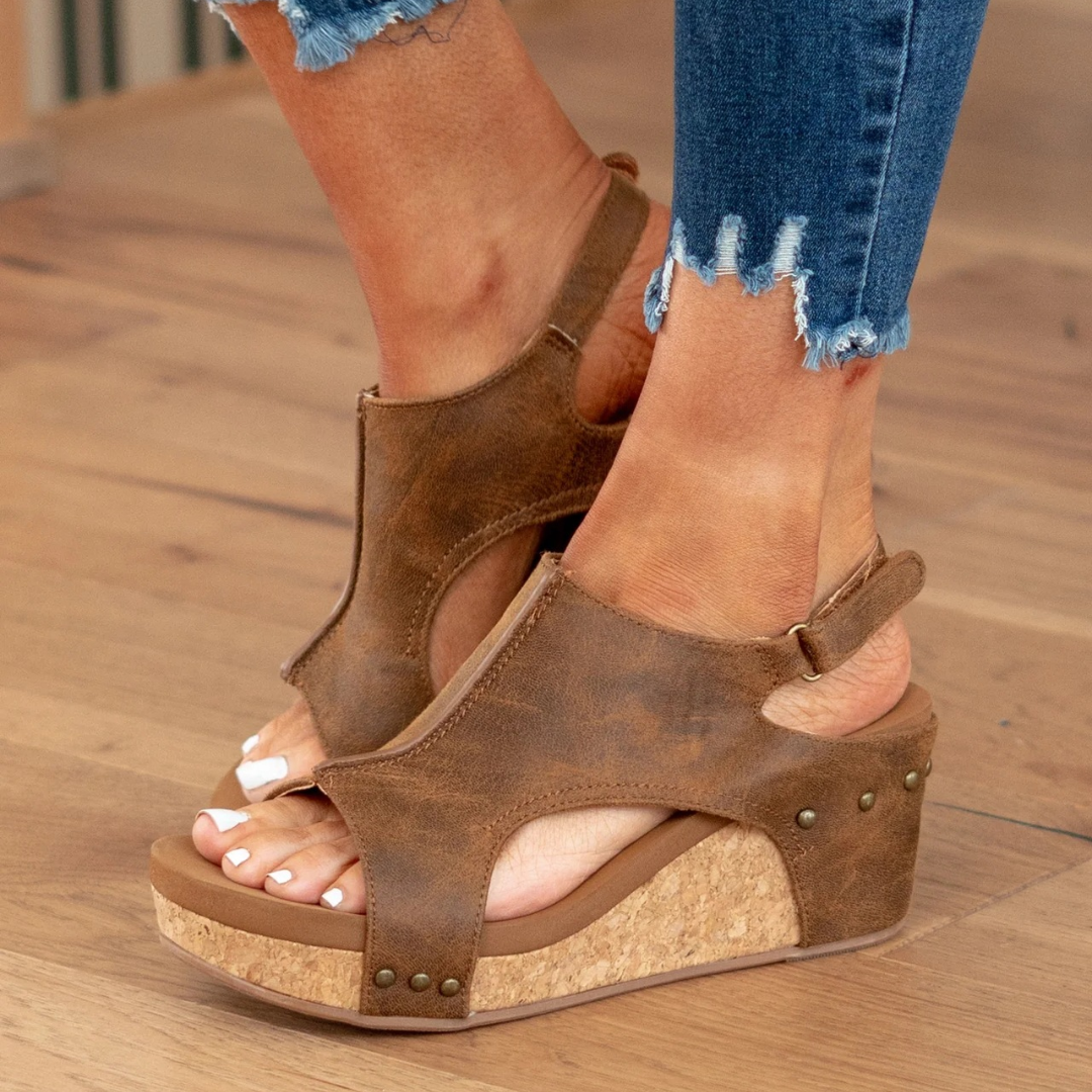 Women's Suede Wedge Sandals