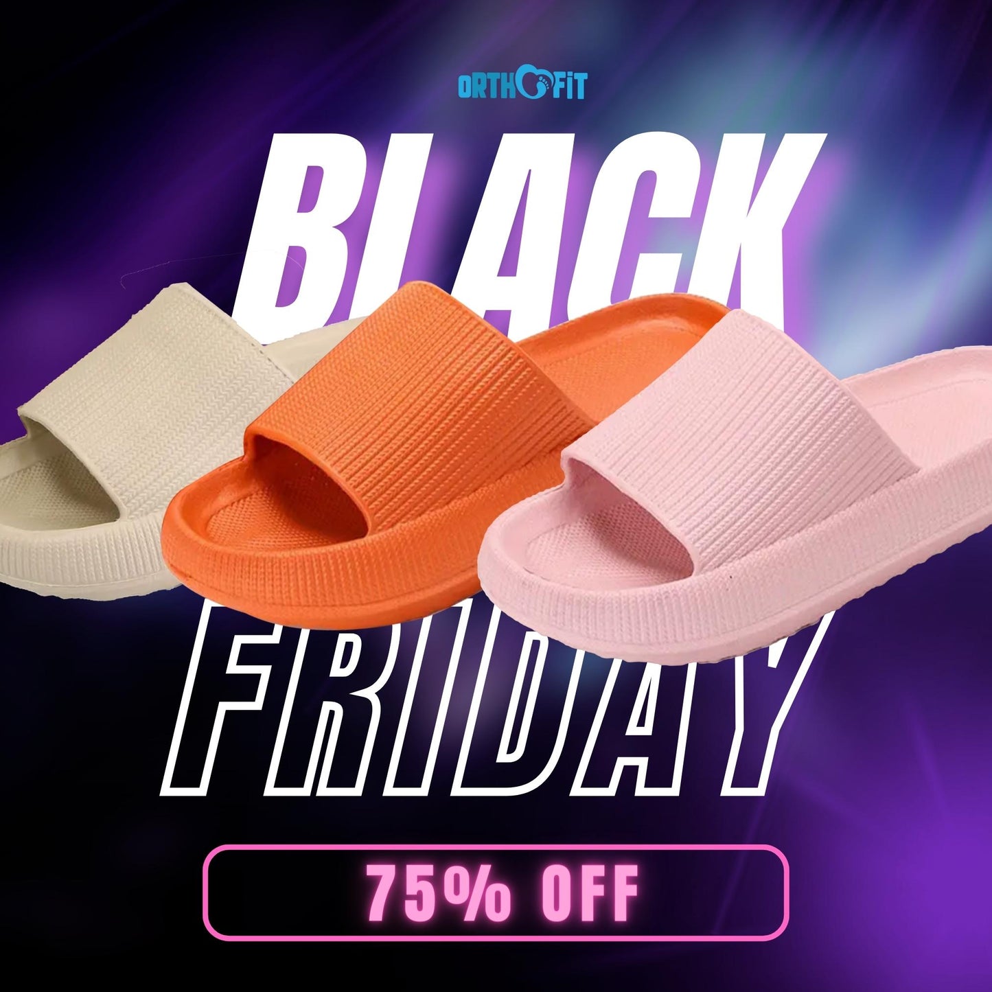 Cloud Slides Comfortable Black - 
Fashinoza