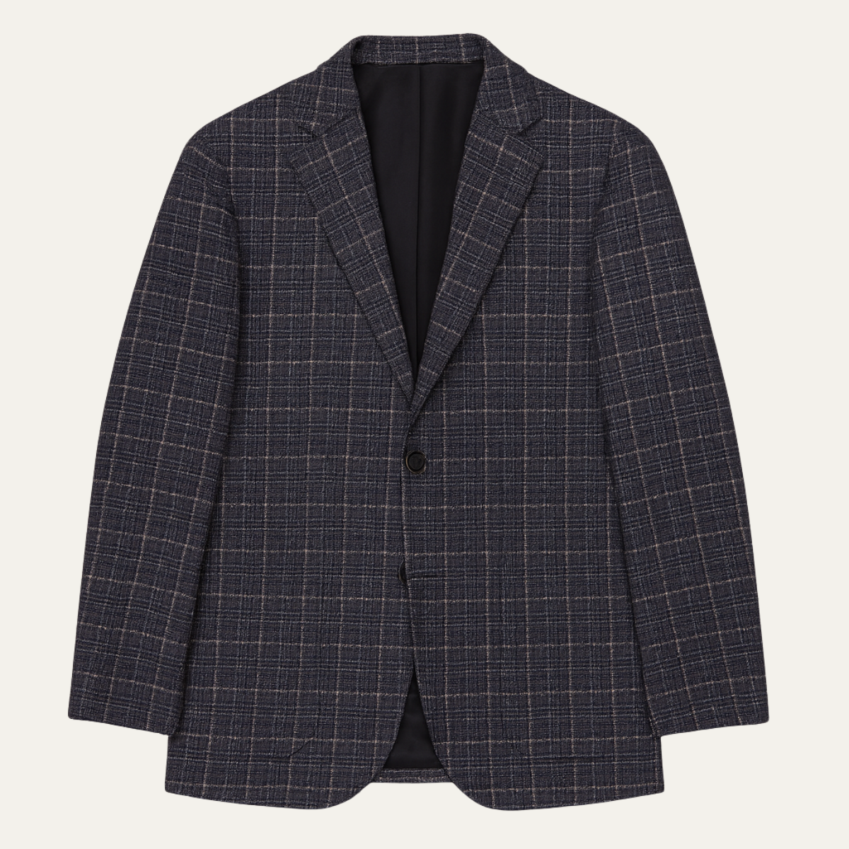 Men's Plaid Jacket Business Casual Wool Blend - Fashinoza