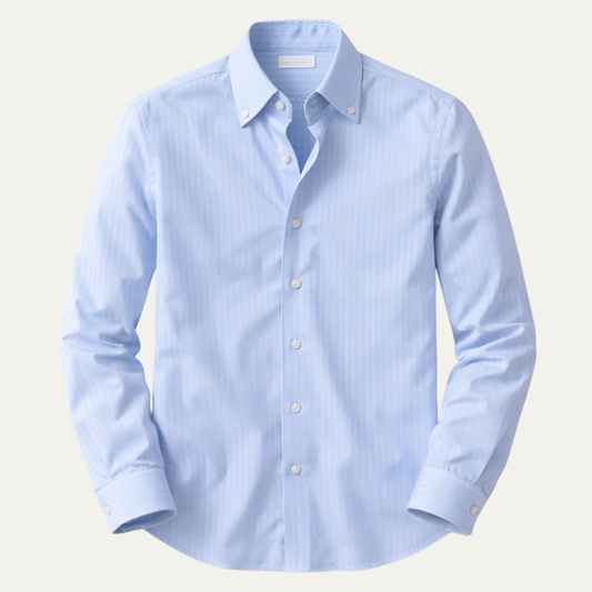 Men's Striped Button Up Shirt - Fashinoza