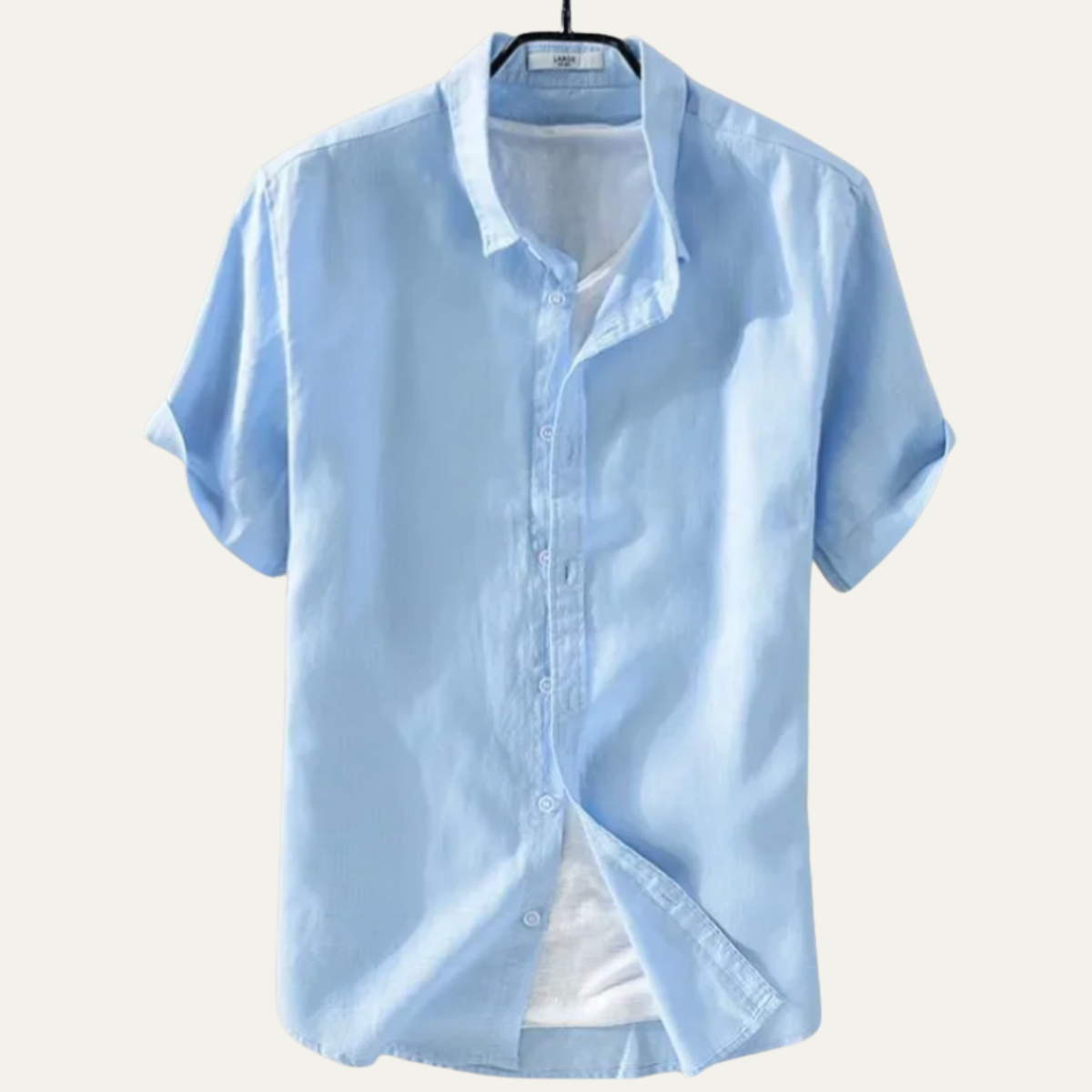 Montland Men's Cotton Linen Shirt Lightweight Relaxed Fit