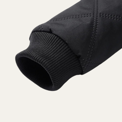 Men's Quilted Fleece Jacket Thick Padded Coat