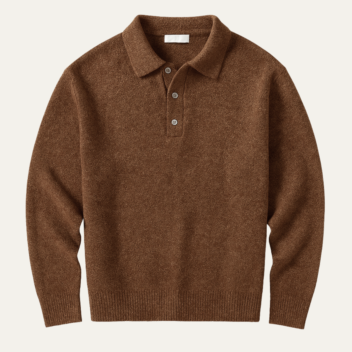 Men's Soft Knit Polo Sweater - Fashinoza
