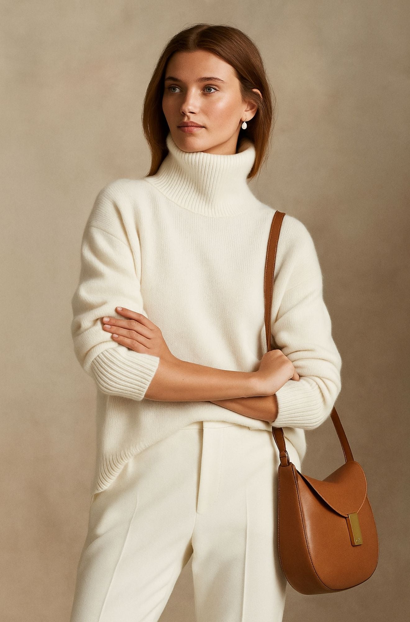 Women's Long Sleeve Turtleneck Sweater Knit Pullover