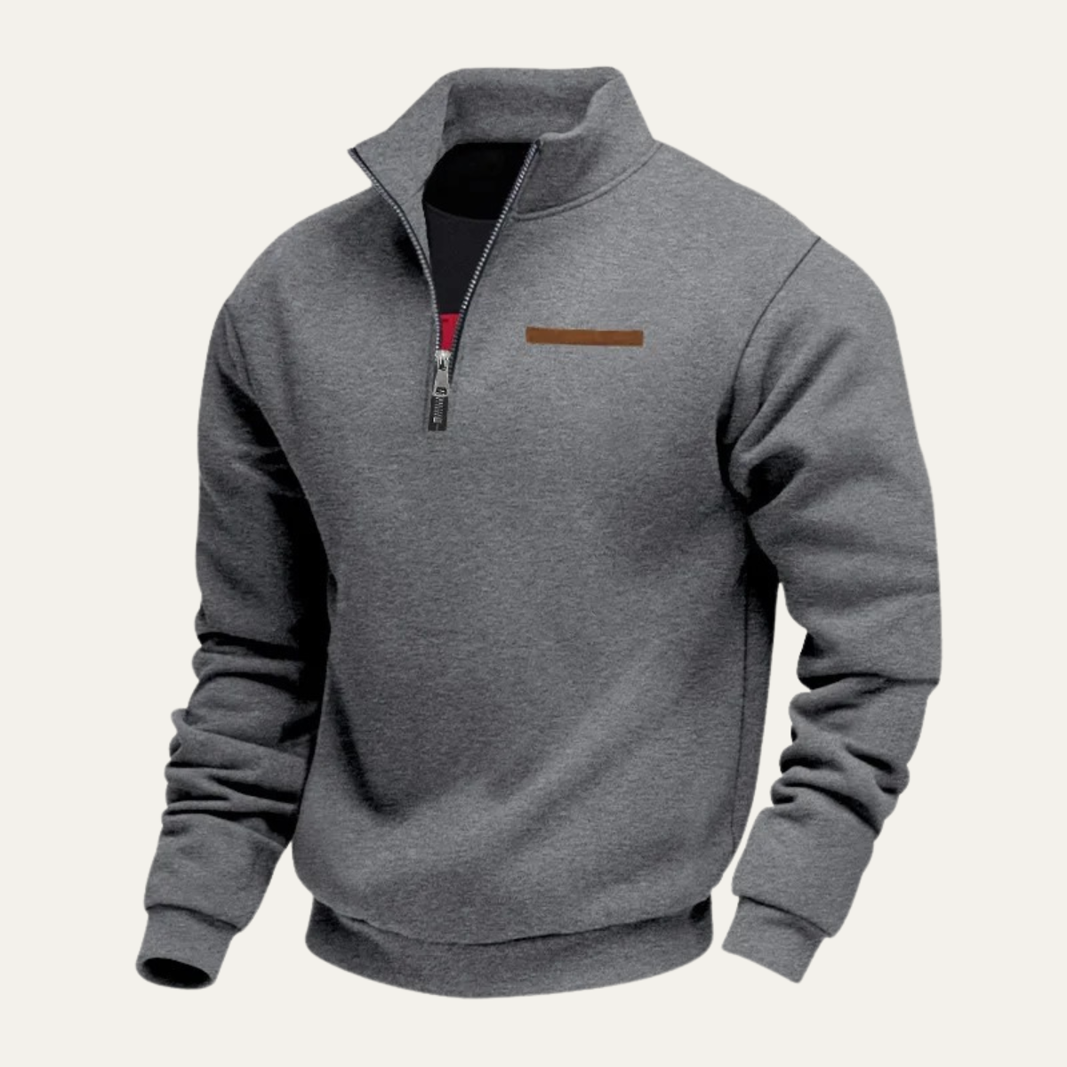 Men's Half Zip Sweater Warm Stand Collar Silverbrook