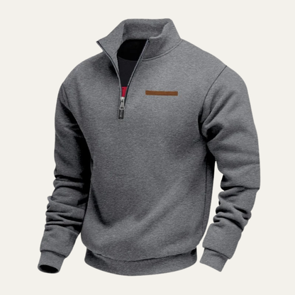 Men's Half Zip Sweater Warm Stand Collar Silverbrook