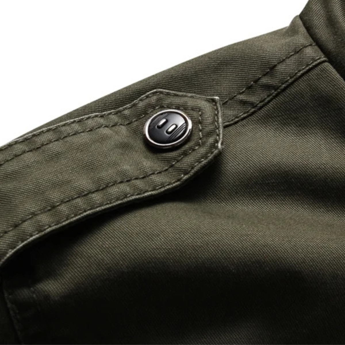 Men's Military Cargo Jacket Cotton Green