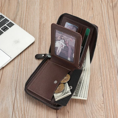 Men's Leather Wallet Coin Purse