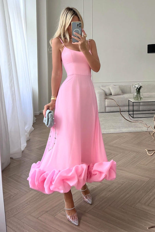 Faith | Women Summer Ruffle Hem Midi Dress