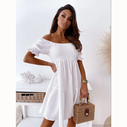 Women's One Shoulder Mini Dress Summer