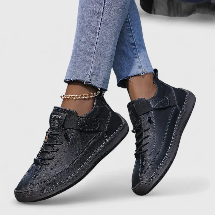 Orthopedic Stitched Strap High-Top Sneakers