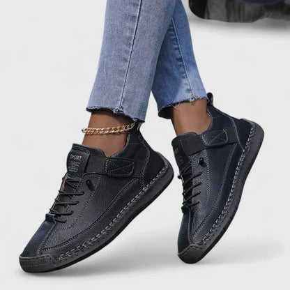 Orthopedic Stitched Strap High-Top Sneakers