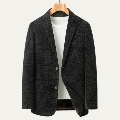 Men's Chenille Blazer Warm Fur Lined